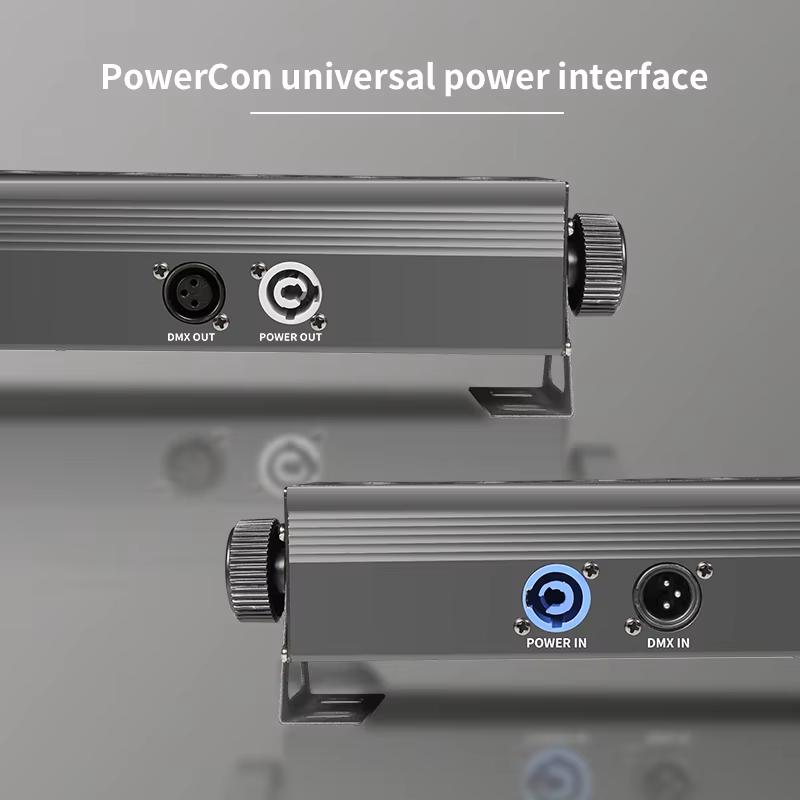 24x12W RGBWAUV 6in1 LED Wall Washer DMX Control LED Strip Light 25 Degree Lens Angle Professional Stage Party DJ Disco Equipment