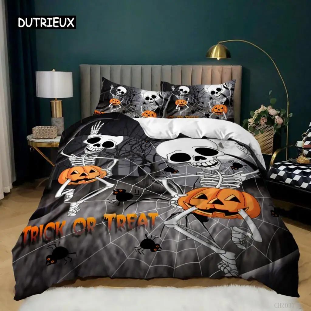 Skull Deadpool Duvet Cover Set 240X220 200X200 Bedding Set Twin Queen King Double Bed Linens Quilt Cover Bedclothes Big Hand