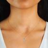 Silvere Glam Cross Moissanite Necklace French Retro Trend 925 Sterling Silver Pendant Collarbone Chain Does Not Fade