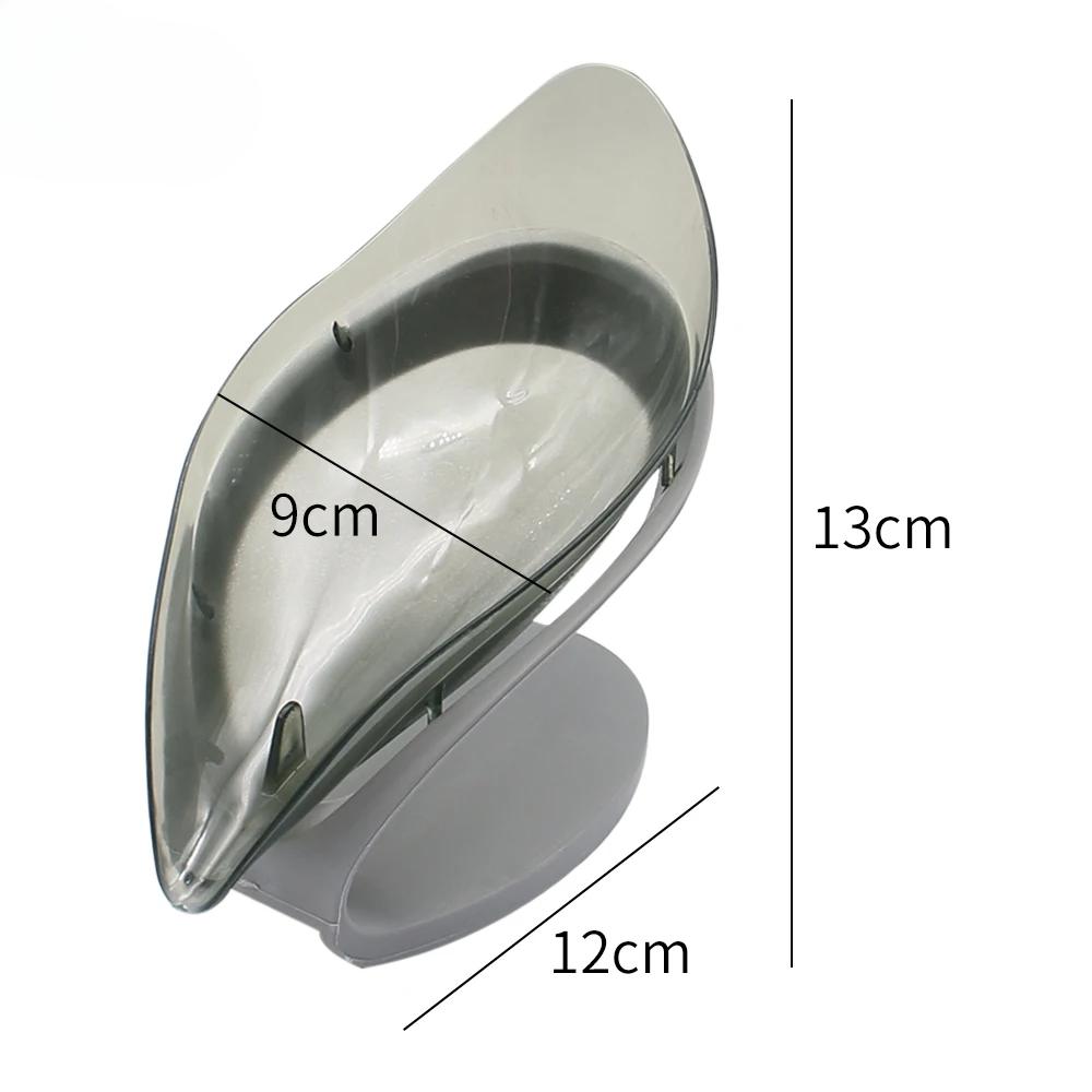 Leaf Shape Bathroom Soap Holder Dish Soap Kitchen Sponge Soap Box Storage Non-slip Drain Soap Case Container Bathroom accessory