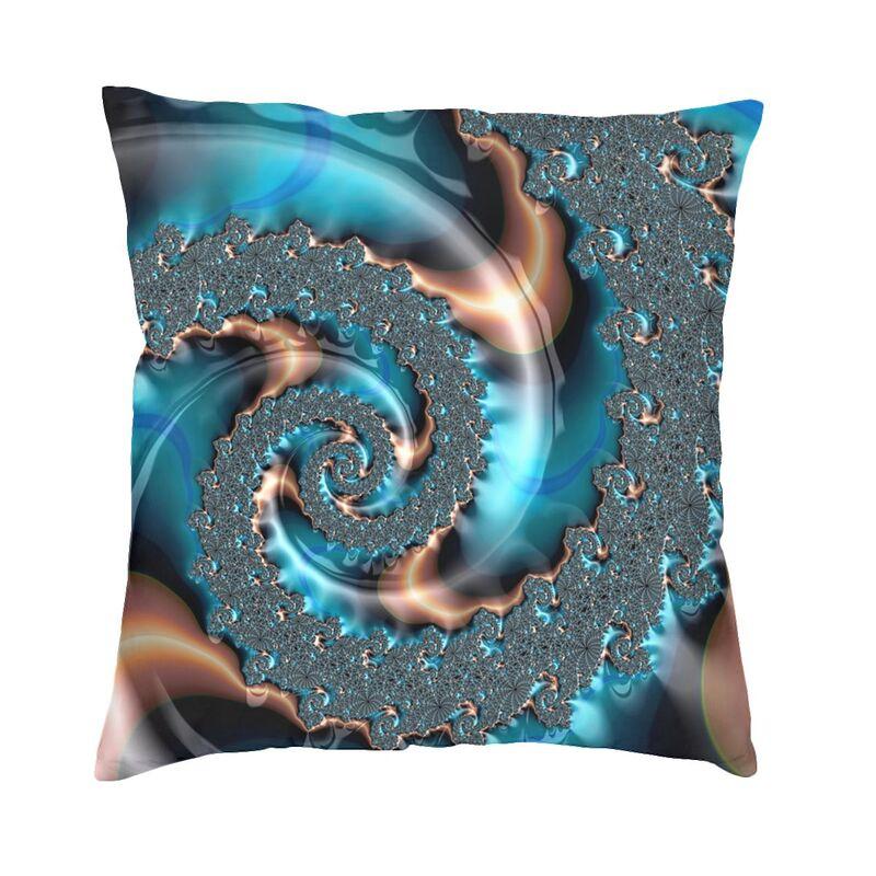 Turquoise Gems Geometric Art Cushion Cover 45X45Cm Home Decor 3D Print Elegant Copper And Teal Fractal Four Throw Pillow Case