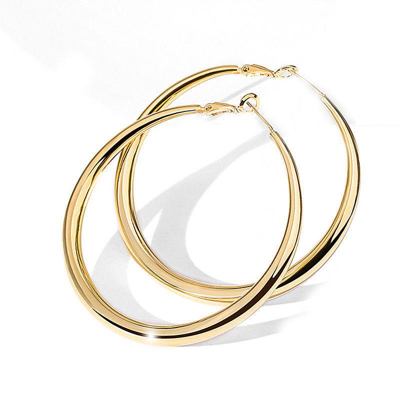 Women's Luxury Textured Metal Hoop Earrings - Versatile Niche Design