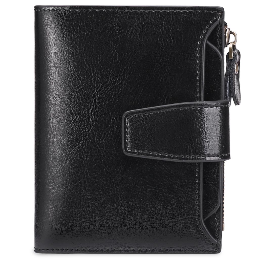 Leather Women's Wallets with RFID Blocking,Bifold PU Leather Purses Handbag  Large Capacity Short Ladies Purse