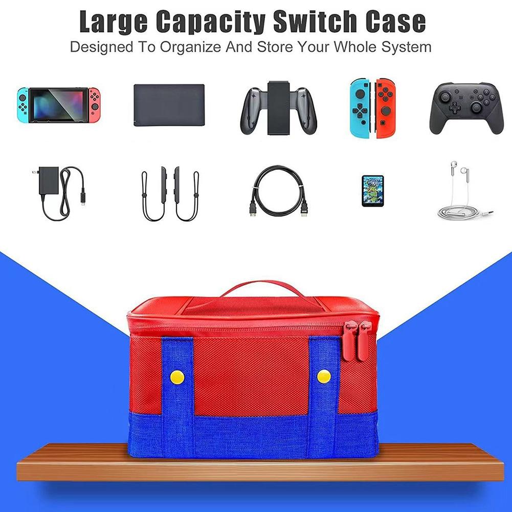 Large Carrying Protective Case Waterproof Travel Storage Bag Anti-Scratch Travel Case for NS Switch/Switch OLED Game Accessories