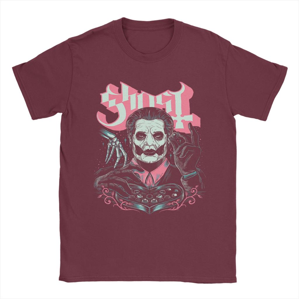 Ghost Band Valentines Day Flower Heart Skull Cotton T Shirt For Mens Y2K TShirts ONeck Hip Hop Tee Shirt Plus Size Clothing