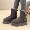 Snow Boots for Women Fur Flats Platform Suede Fashion Shoes  Winter  Cotton Shoes Comfort Winter Short Plush Boots Femme