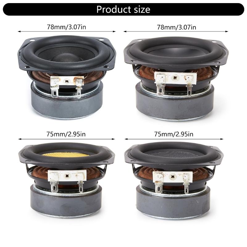 HiFi 20W 4Ohm Replacement Speakers, 75mm 78mm Circular Loudspeaker for Sound Enthusiasts