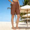 Sommer 2026 High Waist Baumwoll-Leinen Lässige Lockere Shorts mit Taschen