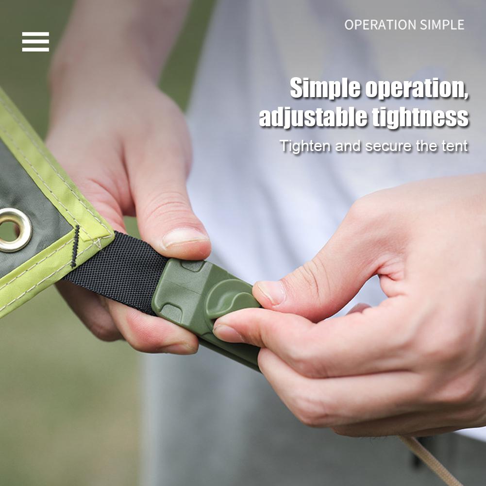 10pcs/set Camping Cord Tensioners Nylon Canopy Adjustable Tent Wind Rope Buckle Length Fixing Ring Tent Accessory