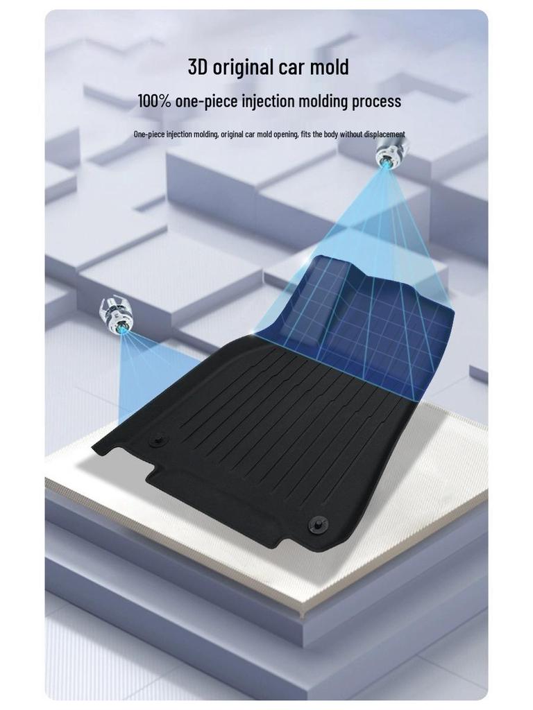 #2025 Tesla Model Y/3 Refresh Floor Mats - Full Coverage Double Layer Design