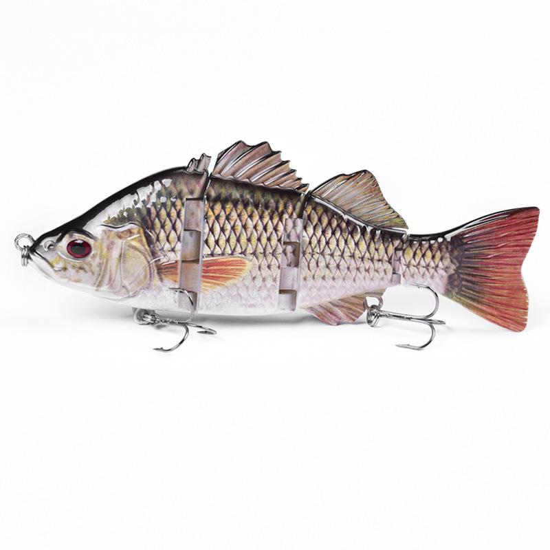 

10cm Four-Section Vib Fishing Lure: Realistic Multi-Section Hard Bait for Freshwater and Sea Fishing. Color as shown