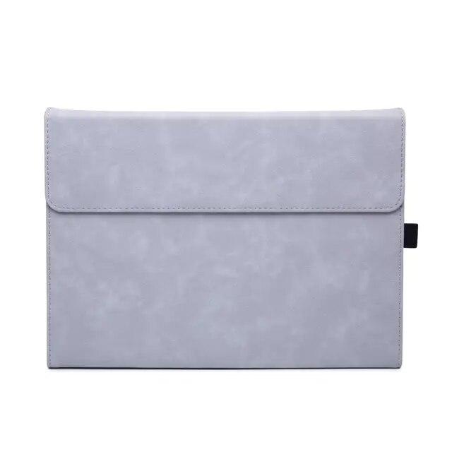 Couro do plutônio caso do portátil para microsoft surface pro 8 capa tablet suporte dobrável para superfície pro go 2 3 x pro 4 5 6 7 manga