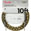 Fender 10ft Professional Tweed Instrument Cable Straight Woodland Camo 1 Pack