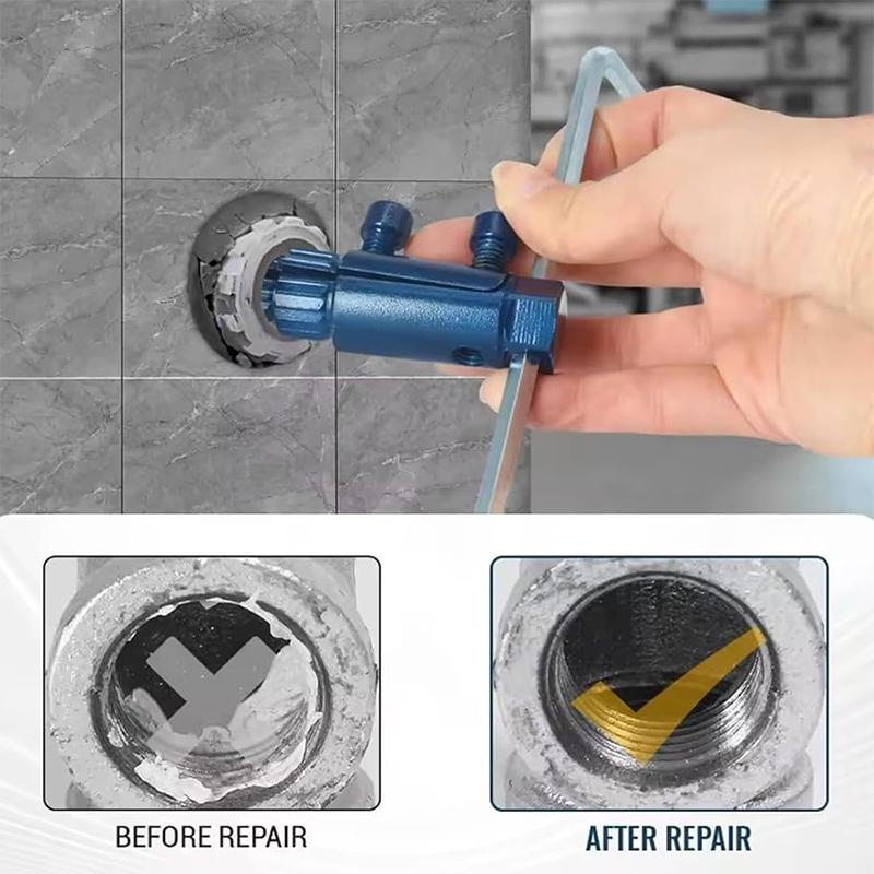 Universal Faucet Angle Valves Damage Screw Extractor Broken Wire Slide Tooth Removal Tool Water-Pipe Valve Repair for 4/6 Points