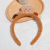 Niedliches braunes Bären-Plüsch-Stirnband für Damen zum Gesichtswaschen und Haarstyling