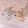 European Romantic Dove Pendant with Diamond Inlay, Copper-Plated Micro-Paved for a Luxurious Fashionable Look