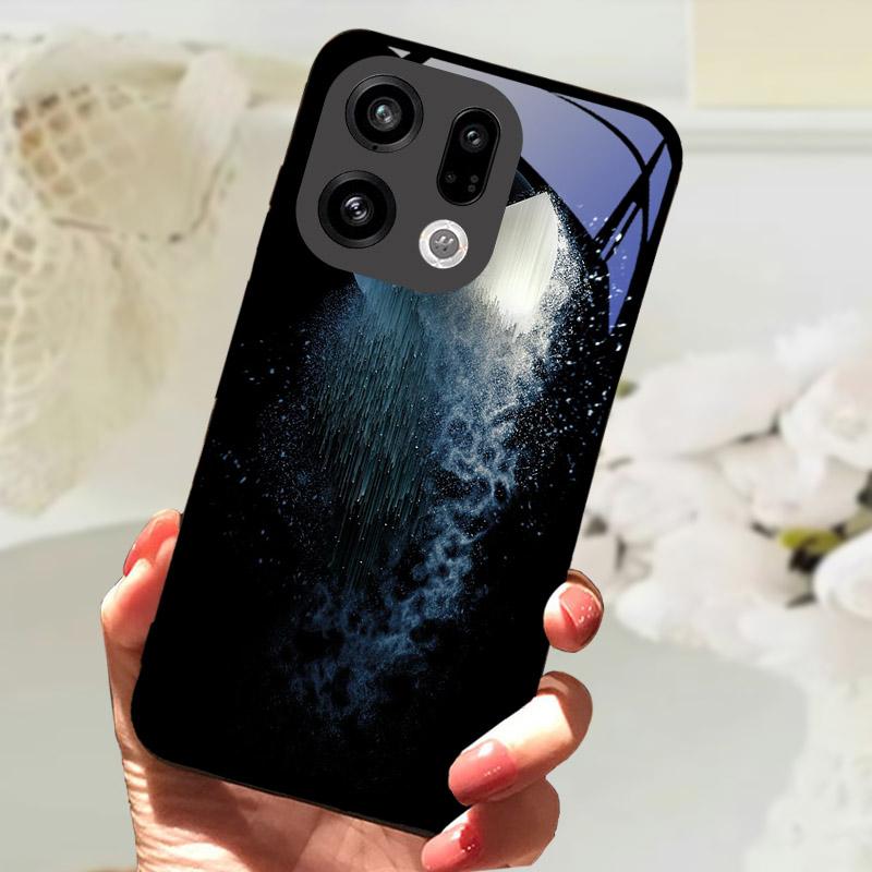 Für OPPO Find X9 Pro Hülle FindX9 PLJ110 Gehärtetes Glas Schutzrückseite Für OPPO Find X 9 X9Pro Handyhülle Stoßfänger Fundas