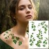 5 Vel Langdurige Groene Blad Tijdelijke Tatoeages Elf Fee Make-up Stickers Cosplay