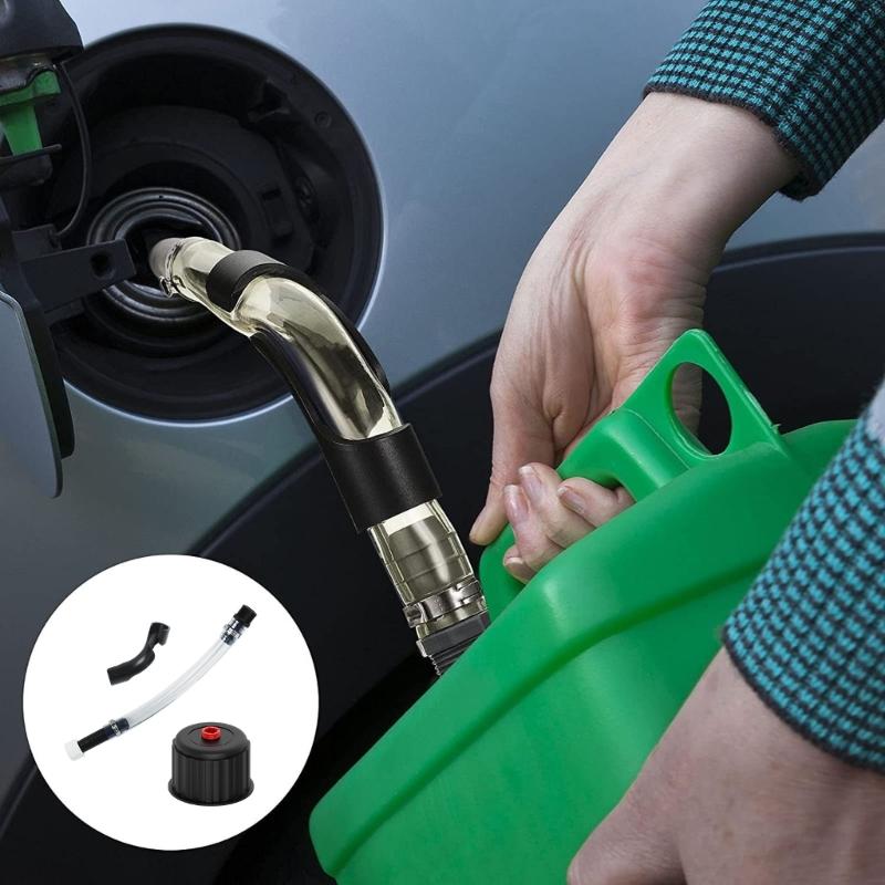 Racing Fuel Filling Hose with Replacement Cap Universal for Racing Fuel Jugs Motorcycles Flexible Leakproof Filling Hose