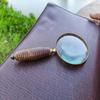 Brass Magnifying Glass, Wooden Handle, 10X Lens Birthdays, Wedding, Retirements, Housewarmings, Christmas, Thanksgiving, Easter, New Year