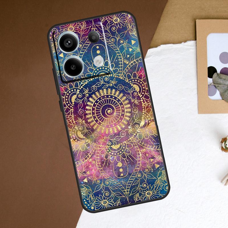Indian Pattern Mandala Case For Redmi Note 13 Pro Plus 9 10 11 12 Pro 9S 10S 11S 12S Cover For Redmi 12 C 10C 13C