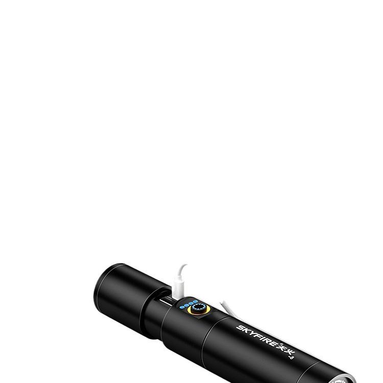 Rechargeable Tactical Flashlight - Super Bright Long-Range Spotlight with Extended Battery Life, Portable for Outdoor and Home Use.