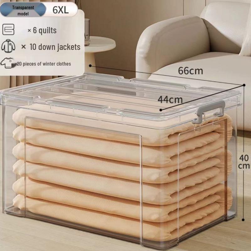 Transparent Large Capacity Storage Box for Clothes, Toys, Snacks