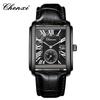 Douyin Trendy Square Quarzuhr mit Lederarmband – Marke Morning Dawn für Herren