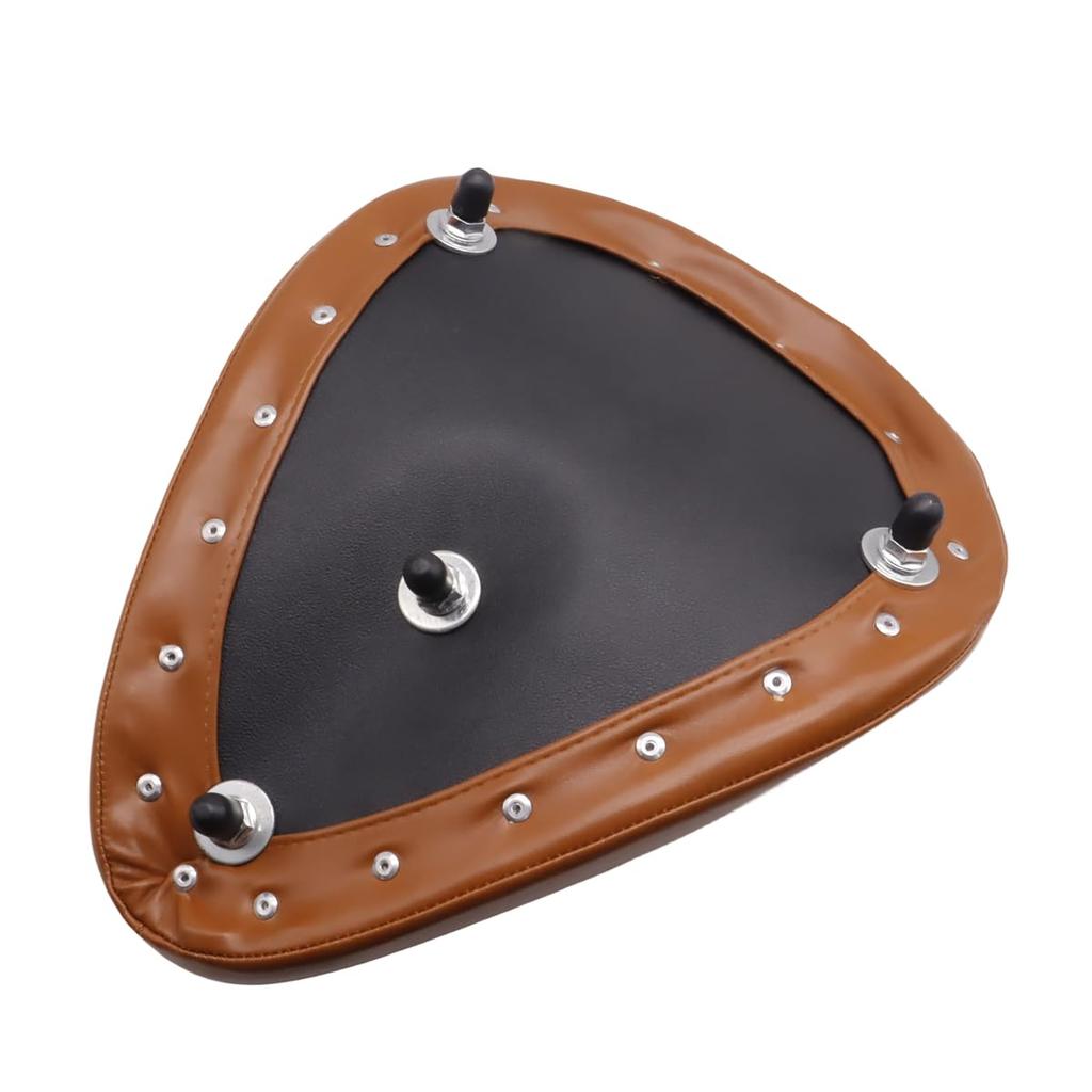 JPMODAO Motorcycle Seat with 3-Inch Spring and Saddle Bracket for Sport Model 883 XL Chopper Bob, Cafe Racing Car Modification DIY (Diamond Shape)