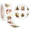 92MF 1000Pcs Holiday Packaging Label Christmas Decorative Sticker Adhesive Wrapping Label for Journal Notebook Packaging