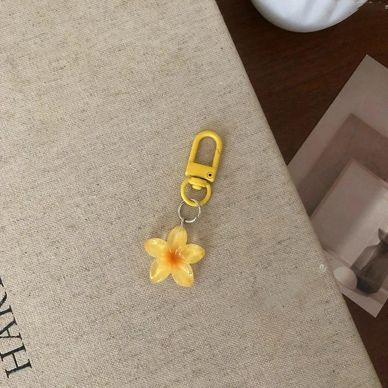 Schöner Candy Stoffblumen Schlüsselanhänger Niedliche Blume Form Schlüsselanhänger Mädchen Rucksack Anhänger Taschen Mode Dekoration Zubehör