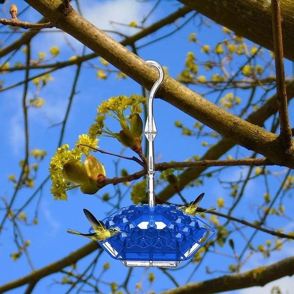 New Plastic Hex Hanging Hummingbird Feeder Handmade Bird Feeder For Outdoor Garden Yard Decoration Gift For Bird Lovers 4 Colors