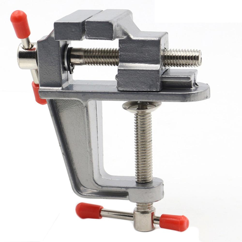 STONEGO 1PC 3.5" Aluminum Mini Bench Vise Table Vise Small Bench Vise DIY Tool Small Vise Small Flat Nose Pliers