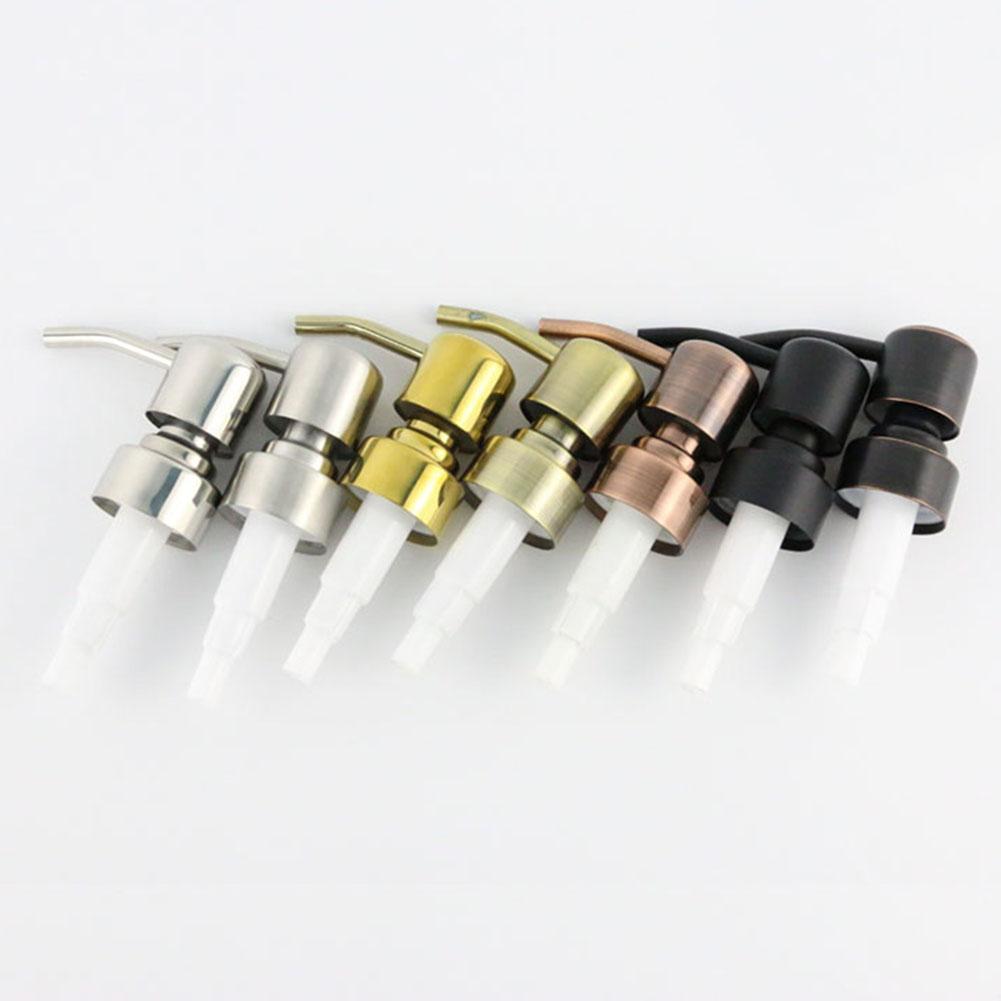 Stainless Steel Hand Liquid Soap Pump Dispenser Head  Bathroom Hand Replace Lotion Shampoo Pump Tube 28/400 Thread Press Head
