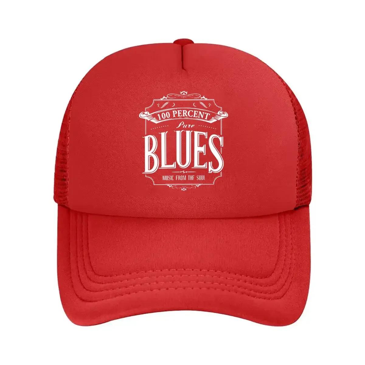 Blues Music Genre - Inspired, Soulful Sound Art Design Mesh Baseball Cap One Size