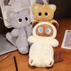 1Pc Large Capacity Cartoon Doll Cat Pencil Bag Siamese Cat Plush Pencil Case Stuffed Animal Pen Storage Bag Stationery Bag