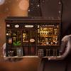 Wooden Miniature House Craft Book Nooks Kits Antique Bistro Doll House Assembly Set Toy For Crafts Lover And Collector
