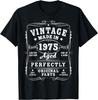 Vintage 50 Birthday Decorations Unisex 50 Year 1975 50th Birthday T-Shirt