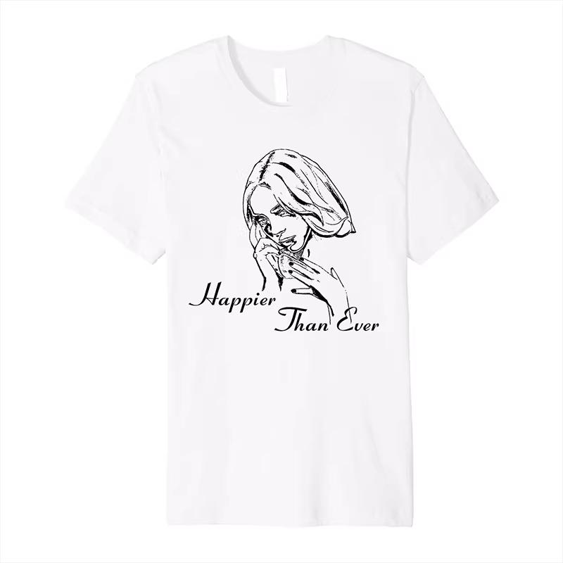 Bilie Eilish An American Streetwear Vintage Singersongwriter Offers A Summer Shortsleeved Tshirt for Both Men and Women