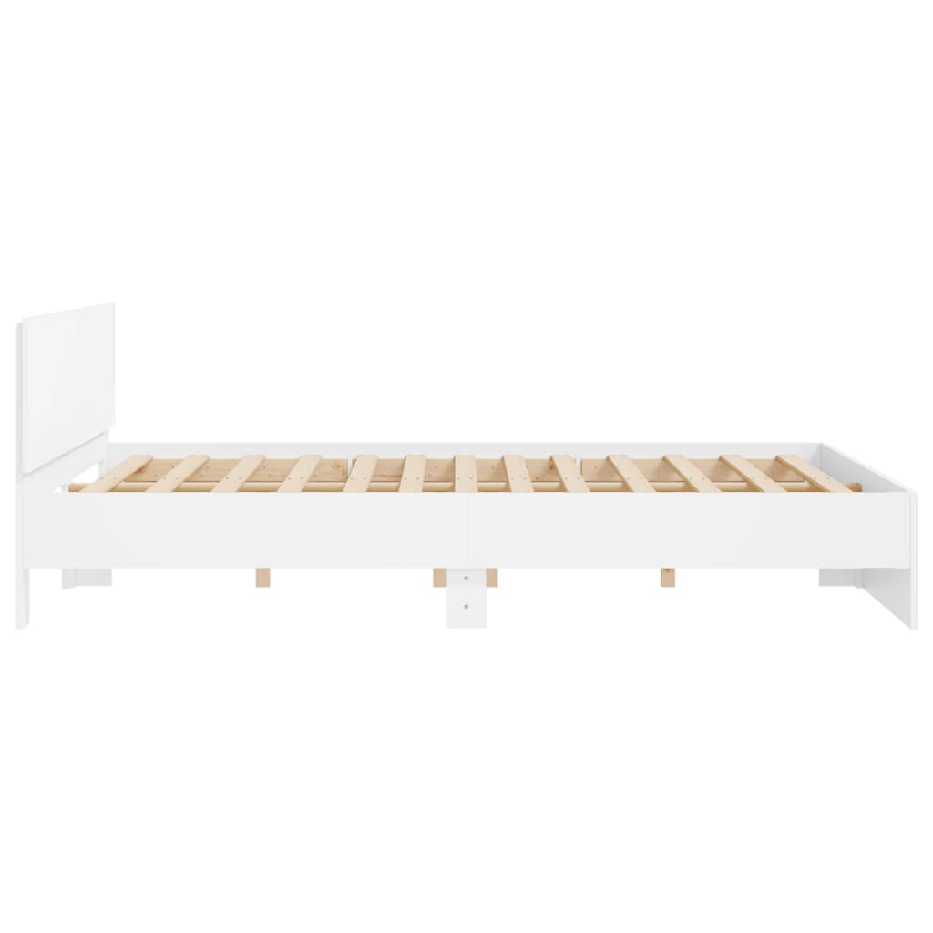 Bed Frame with Headboard White 180x200 cm