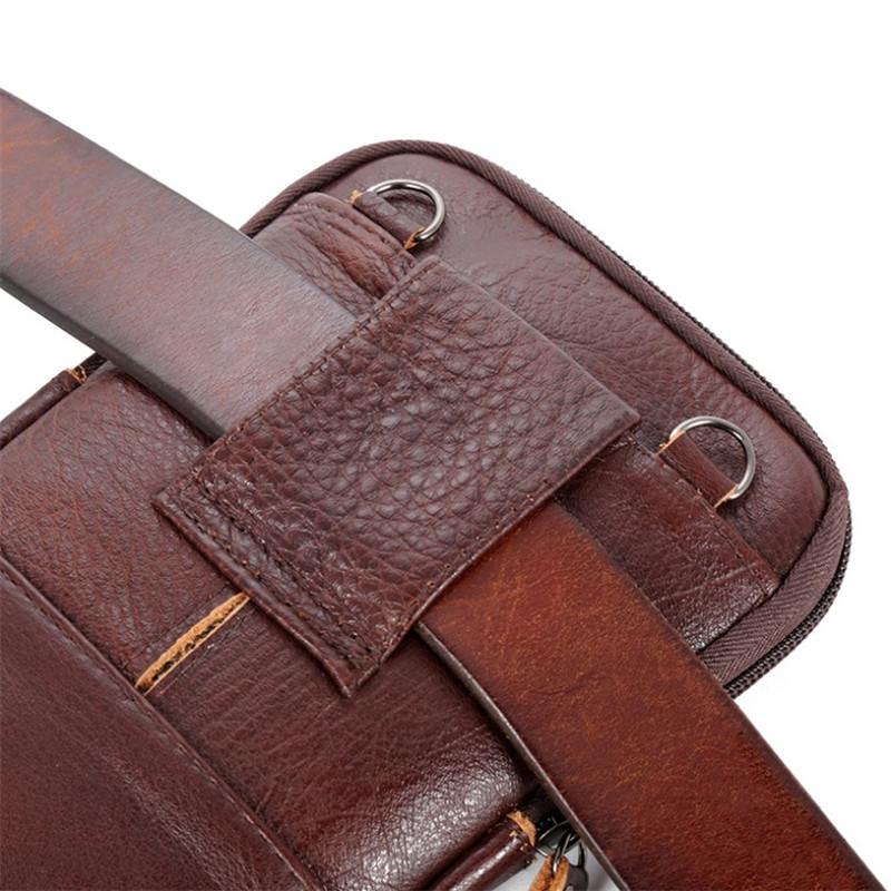 Multifunktions-Schultertasche aus Leder, Umhängetasche, Handtasche, Gürteltasche für Herren, Freizeit, Freizeit
