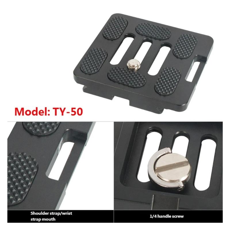 Aluminum Quick Release Plate with 6 AntiSlip Feet Pad for Tripod Ball Head Tripod Adapter Plate For Arca Tripods
