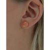 2021 Pantone Daily Round Marbling Earring (Or)