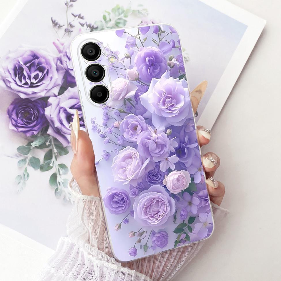 Clear Cover For Samsung A16 5G Case Cute Cat Fashion Butterfly 2D Painted Casing For Samsung Galaxy A16 5G SM-A166B SM-A166E