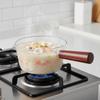 Wood Handle Saucepan Transparent Noodle Pot Salad Bowl Glass Milk Pot  Porridge