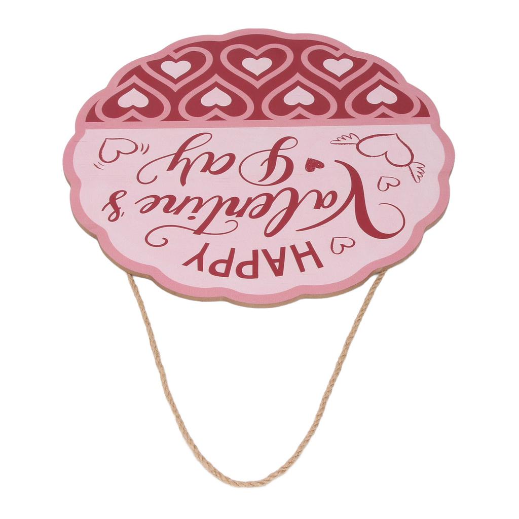 Happy Lovers" Day Welcome Sign for Front Door 11.4 Inch Boxwood Love Hearts Round Door Hanger Sign