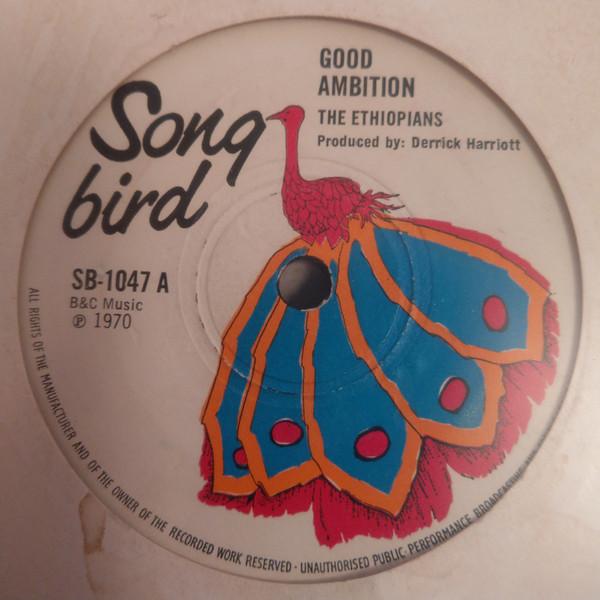 

7-дюймовая пластинка ETHIOPIANS CRYSTALITES Good Ambition Ambition Version SB1047 Song Bird 1970 UK Reggae Ska Dub Б/у