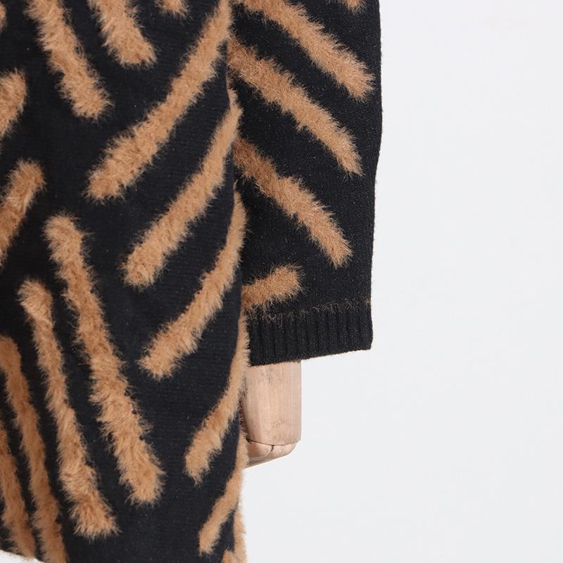 Women's High-End Mink Fur Stand-Up Collar Pullover Sweater, Autumn/Winter 2025 Collection.