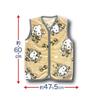 Hatayama Shoji Hello Kitty Flannel Sleeper for Junior 60cm H x Product 66203215 Girls, Size Approx. 47.5cm W, Number