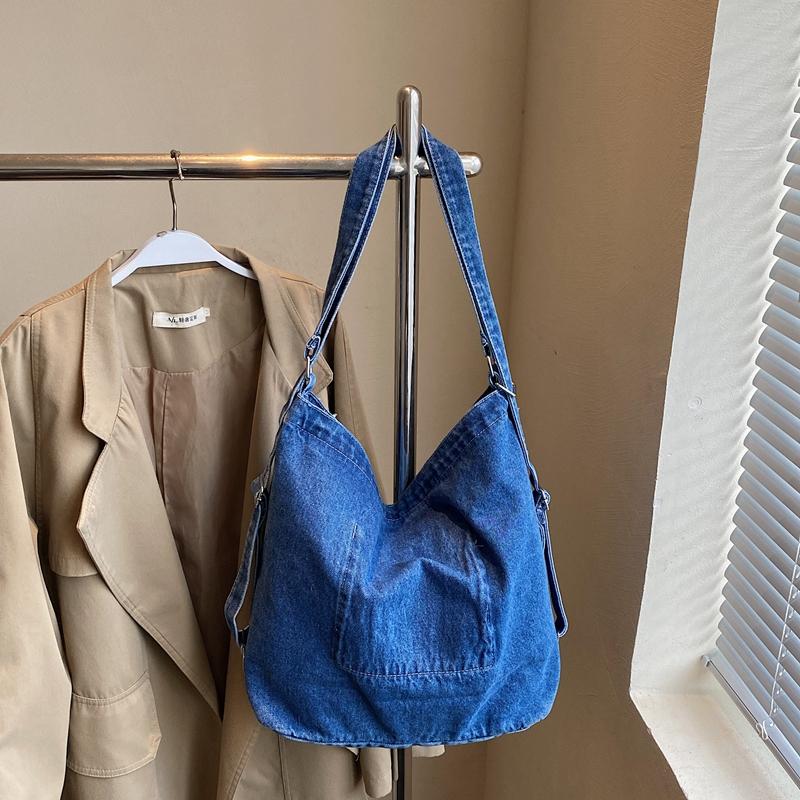 Denim Multifunctional Backpack Women's Large Capacity Tote Bag Shoulder Bag